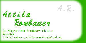 attila rombauer business card